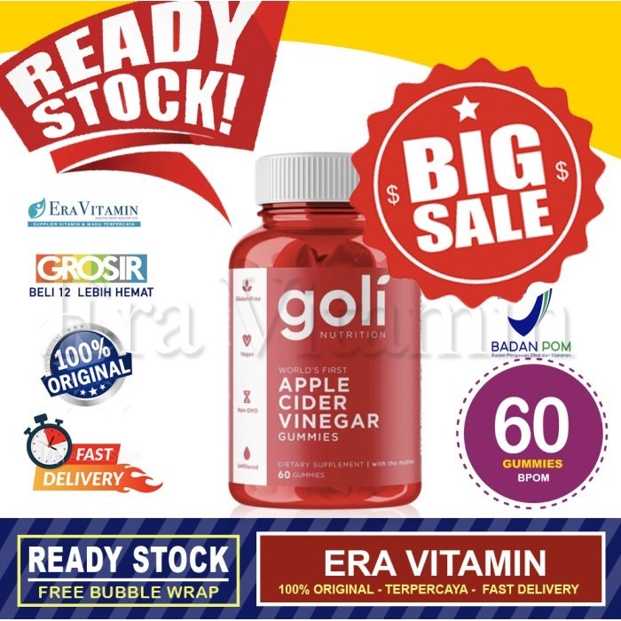 

GOLI Apple Cider Vinegar Gummies (isi 60pcs)
