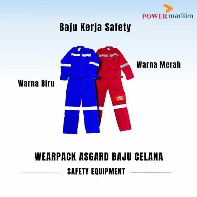 Baju Wearpack Asgard Scoth Light Baju Celana | Biru | Merah | Safety