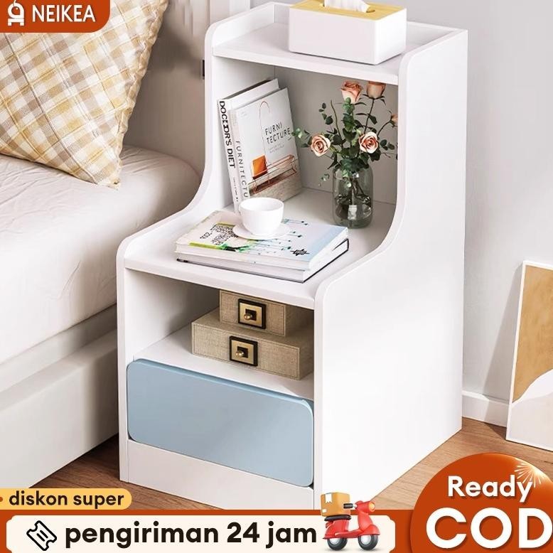 Meja Nakas Bedside Table Nakas Minimalis Lemari Laci Lemari Serbaguna Nakas Kayu Lemari Nakas Kecil