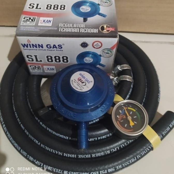 [Cod] Regulator Pertamina Matic Sle 888 M Selang Gas Lpg 500 Psi Iso 9001