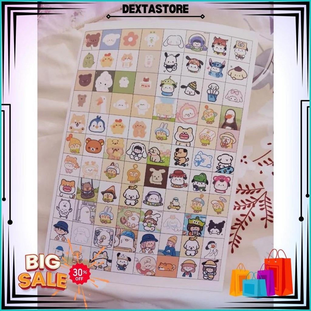 

Sticker Mini Segel Custom Freebies Isi 104Pcs Cute Aesthetic Random Vol. 2 - Mimimoist Gratis Ongkir