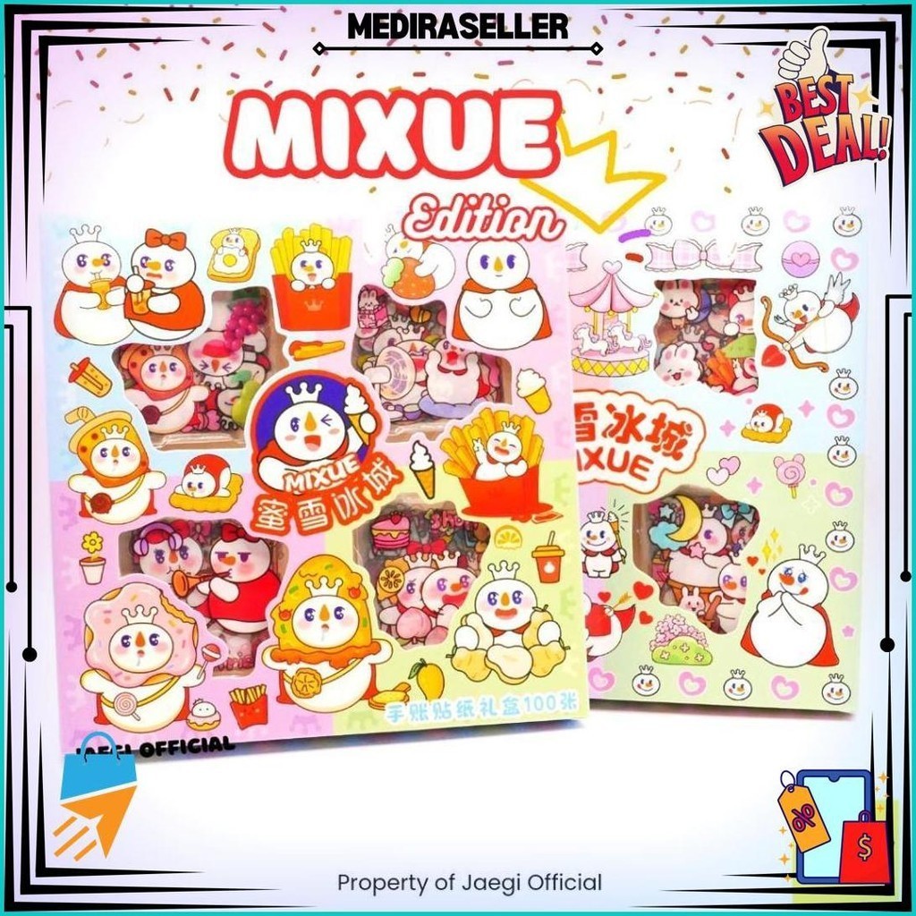 

Jaegi - Sticker Mixue Aesthetic Box Isi 100 Pcs Premium Best Seller