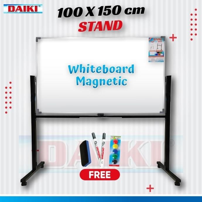 

Jual Whiteboard Daiki Magnetic Double Face Stand Uk 100X150 Cm