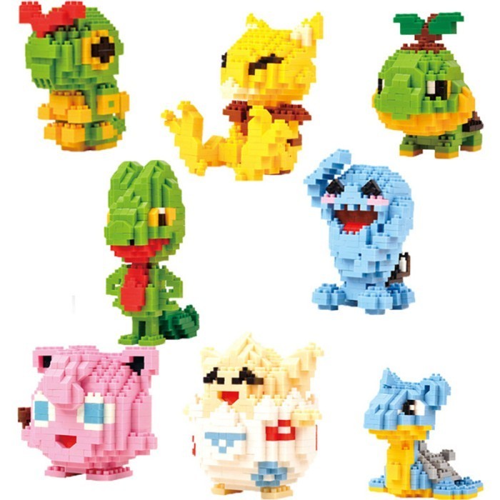 Pokemon Nano Blo Ni Bri Kro Blok Lboyu Figure Set Diy Balok