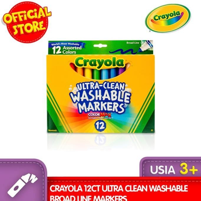 

CRAYOLA 12ct Ultra Clean Washable Broad Line Markers