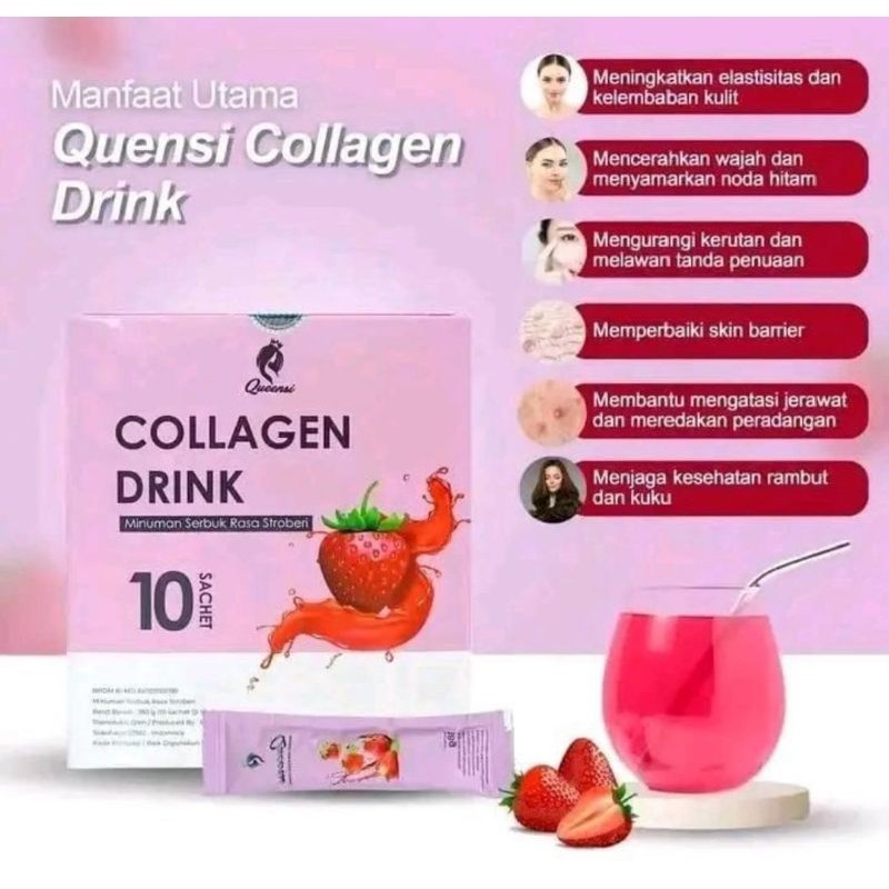 Quensi, Collagen Queensi, Collagen Pemutih Badan, Minuman Pemutih Badan