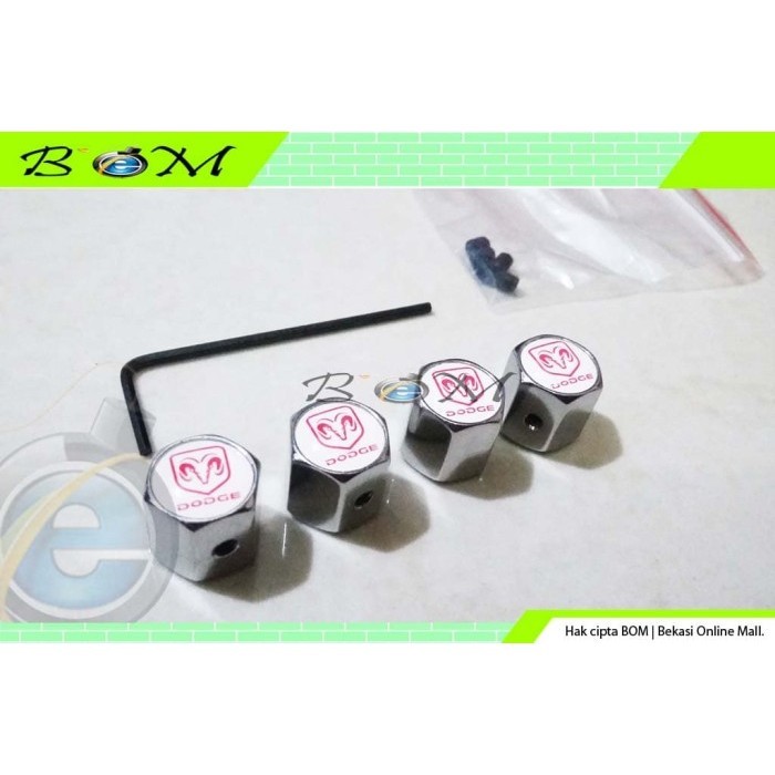 Tutup Pentil Ban Tire Valves Logo Mobil Dodge Anti Maling Besi