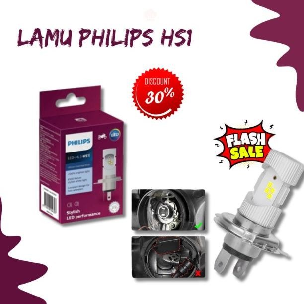 Kekinian Lampu Depan Motor Led Philips 2 Sisi Led-Hl M5 Hs1 Orignal 100% Viral