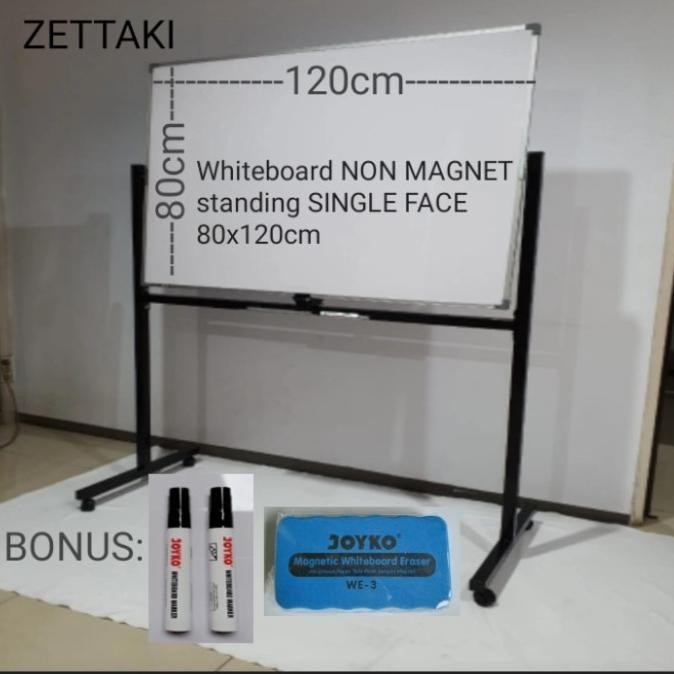 

Jual Papan Tulis Whiteboard Non Magnet Standing Single Face 80X120Cm