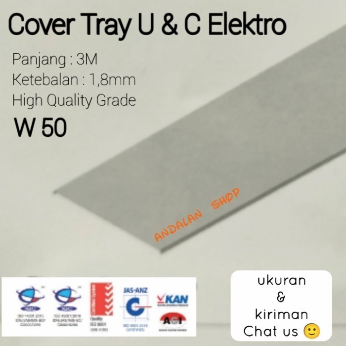 Cover Kabel Tray 50/Penutup Kabel Tray 50