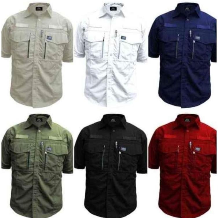 Baju Kemeja Tactical Pria Lapangan Outdoor Tangan Pendek Pdl Tangan Pendek Baju Kerja Proyek Wtac W 