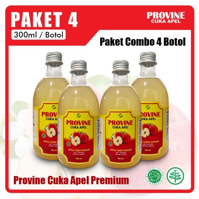 

Paket 4 Botol Provine Cuka Apel Murni 300Ml