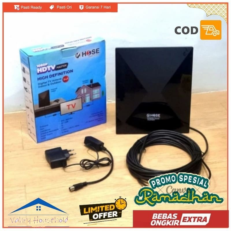 HOSE ANTENNA DIGITAL OUTDOOR  INDOOR HDTV MASTER FREE KABEL 10M