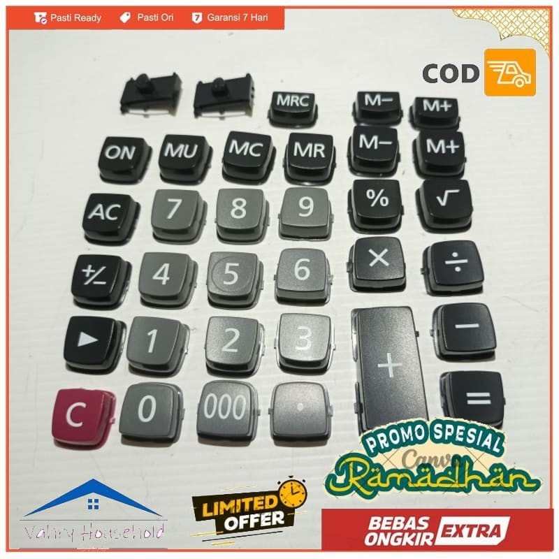 

TOMBOL ANGKA CALCULATOR KALKULATOR CASIO GX-16S GX 16 S 16 DIGIT ORI