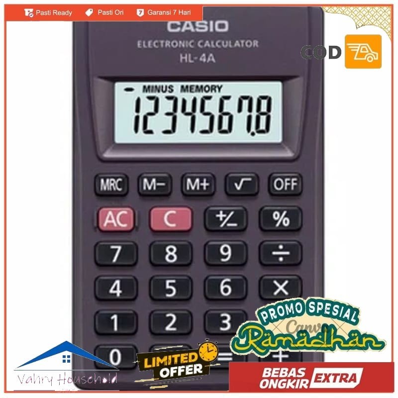 

CASIO Kalkulator HL 4A-W Original