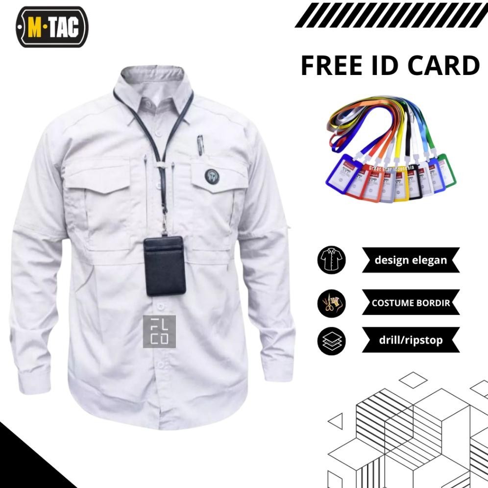 Baju Kemeja Tactical Pria Lapangan Outdoor Id Card Rtac Pdl Outdoor Tni Reskrim Unisex Distro Hem Po