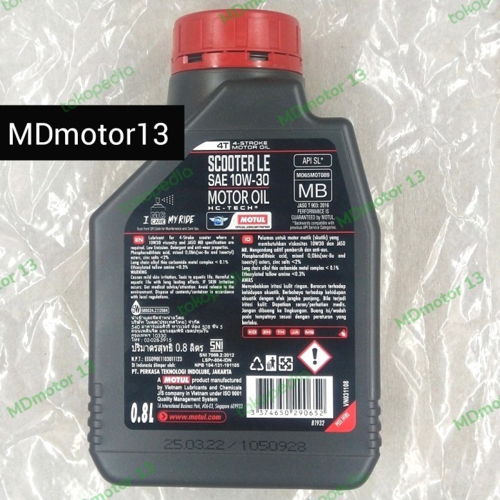 Oli Mesin Motul Motor Matic Honda Ori Asli