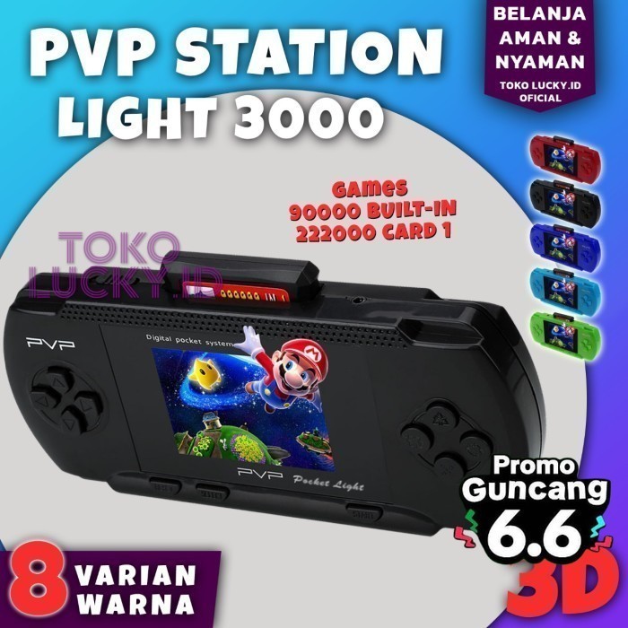 Mainan Anak Gameboy Gamebox Retro Pvp Station Light 3000 Layar Lebar