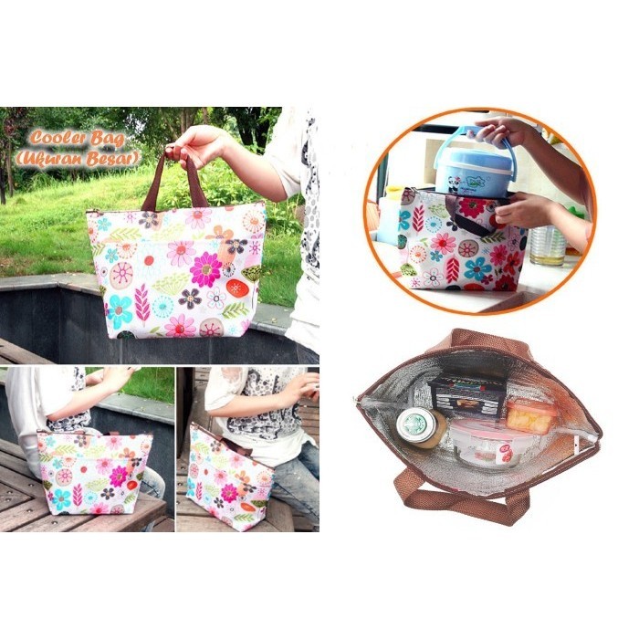 Ptr Cooler Bag Ukuran Besar Tas Lunch Box ( Dengan Jelly Ice Cooler)