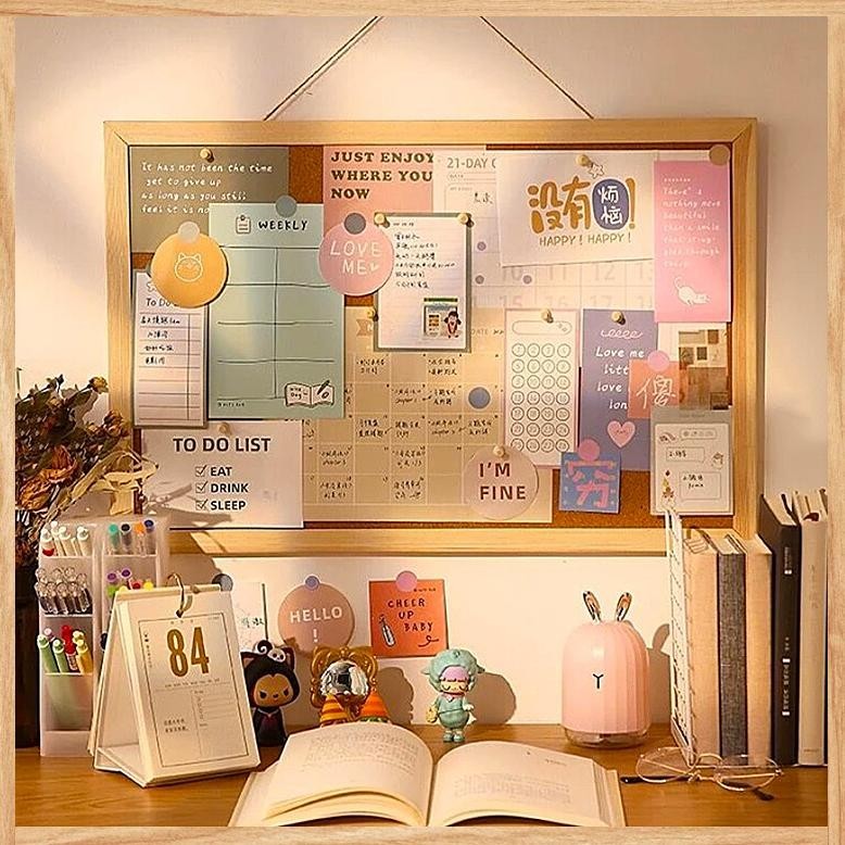 

PROMO (TERMURAH) Mading kamar aesthetic dekorasi meja belajar task planer/ Message Board / MDF Board / Vision Board / Mading Kamar / Pin Board / Board send Sticker and accessories / uk-12