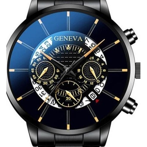 JAM TANGAN PRIA ORIGINAL IMPORT GENEVA STAINLESS STEEL WASAKI JAM087B5