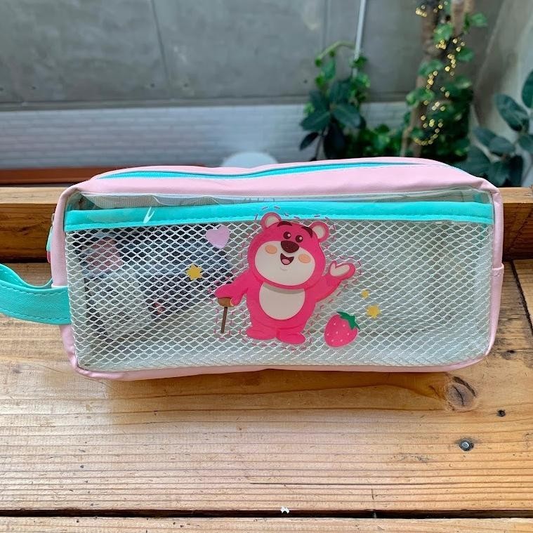 

Tempat Pensil Pencil Case Lucu Karakter Lotso Strawbery Beruang Pink Unik Gift Hadiah Kado