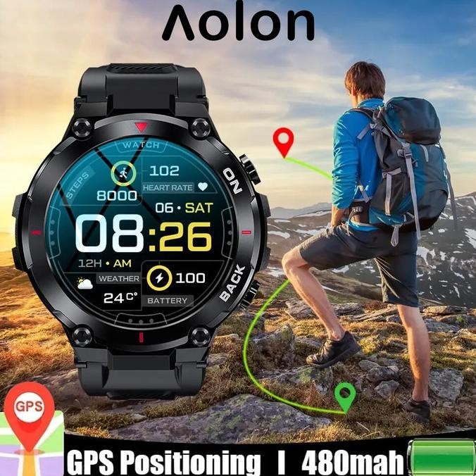 Aolon Smartwatch GPS Fitness Tracker IP68 Waterproof Watch Swim