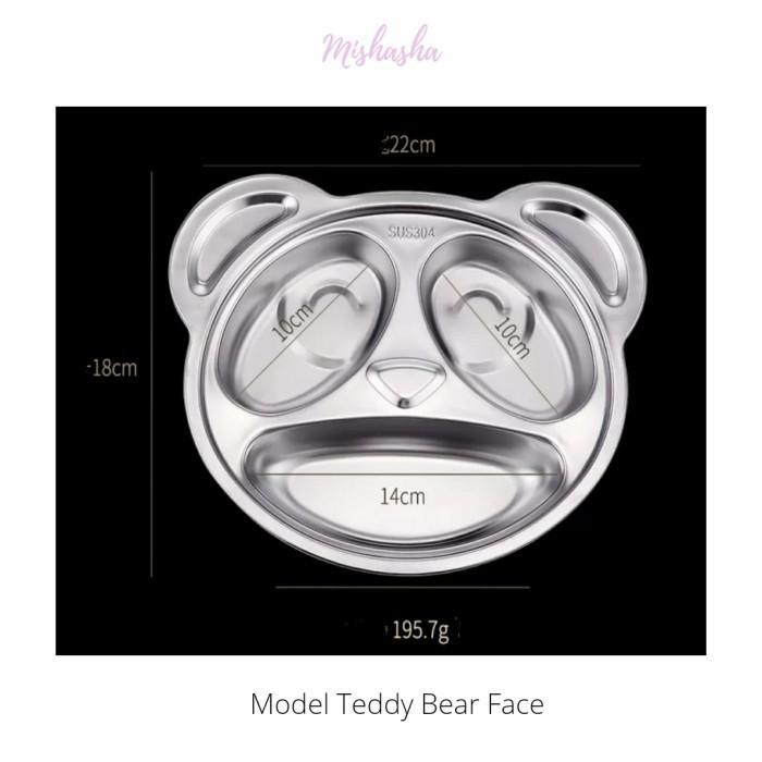 Piring Anak Sehat Stainless Steel Sus304 Ssgp