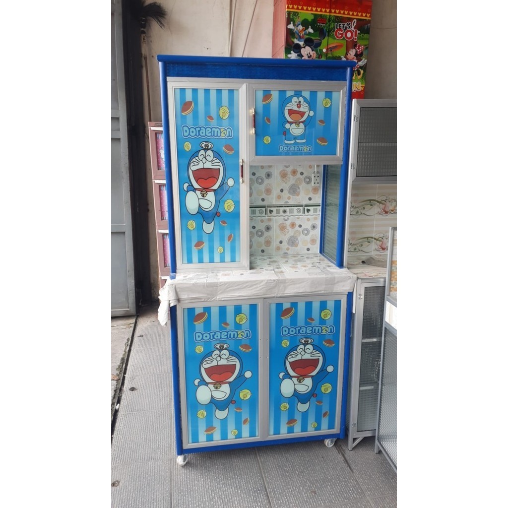 Rak Piring/Lemari Rak Piring Alumunium 2 Pintu Holo Besar