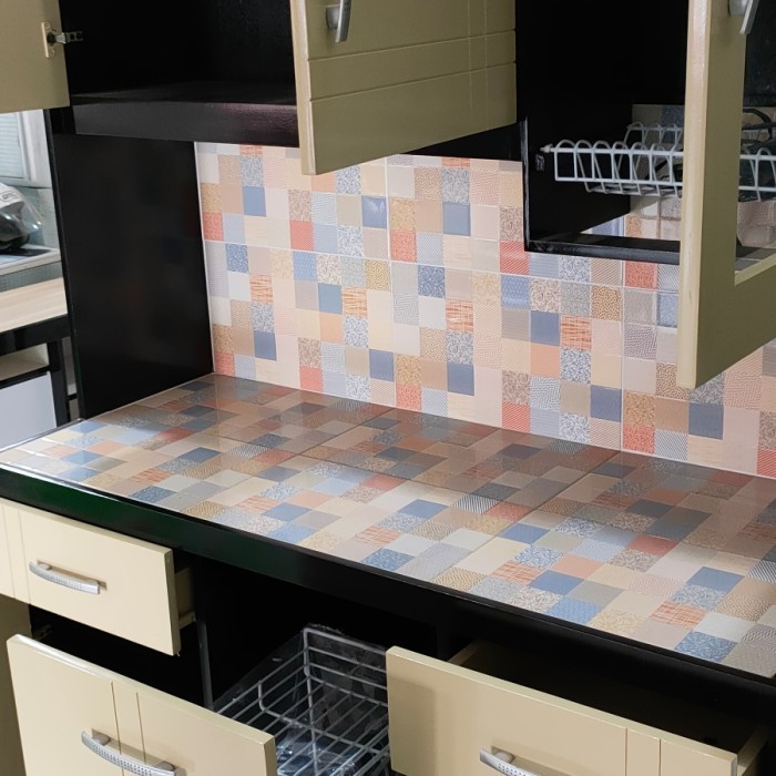 PromoRak Piring Lemari Sayur Pintu 3 Cat Duco