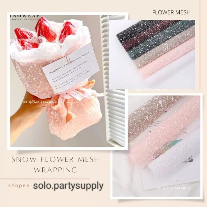 

( Sw ) Terlaris Snow Tile Lembaran Kain Tile Salju Per Potongan Kain Pembungkus Buket Bunga Flower Wrapping Tile Salju Wrappingterkini (Promo)