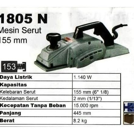 Mesin Serut Ketam Kayu Power Planer Makita 1805N