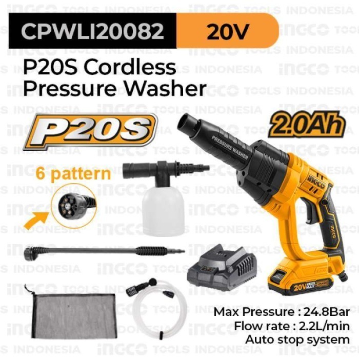 >*>*>*>*] Ingco Mesin Jet Cleaner Cordless 20V CPWLI20082