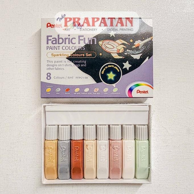 

Pentel Fabric Fun Paint Set 6ml | Cat Kain Tekstil