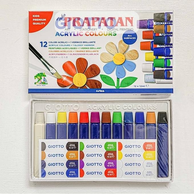 

Cat Akrilik Set Giotto 12X12Ml | Giotto Acrylic Set Fany Mall