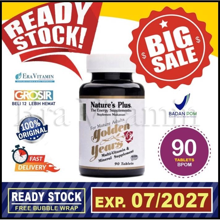 Nature'S Plus Golden Years 90 Tablet Natures Multi Vitamin Mineral