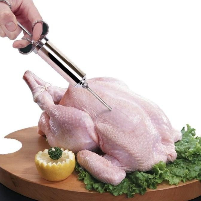 

Suntik Bumbu Daging Ayam 3 Needles 2 Brush 2Oz Seasoning Injector Atlan Shop
