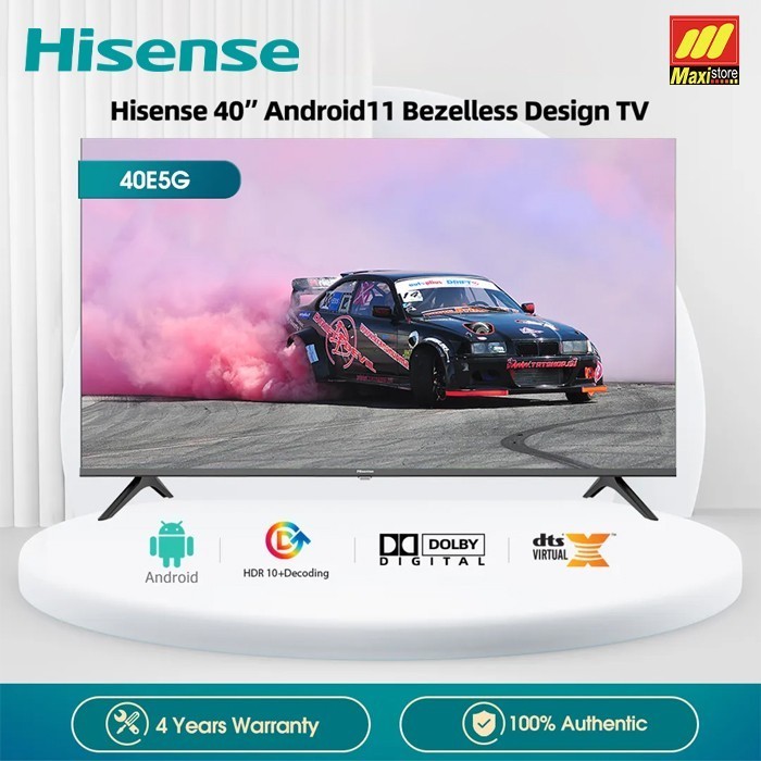 *#*#*#] HISENSE 40E5G LED TV 40 Inch Android Smart TV FHD Dolby Audio Bezelles