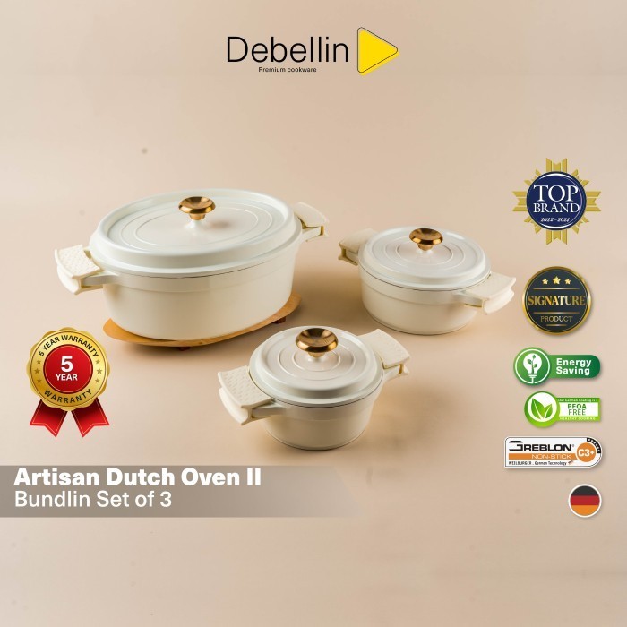 FREE ONGKIR Debellin Artisan Dutch Oven II - Panci Anti Lengket Premium