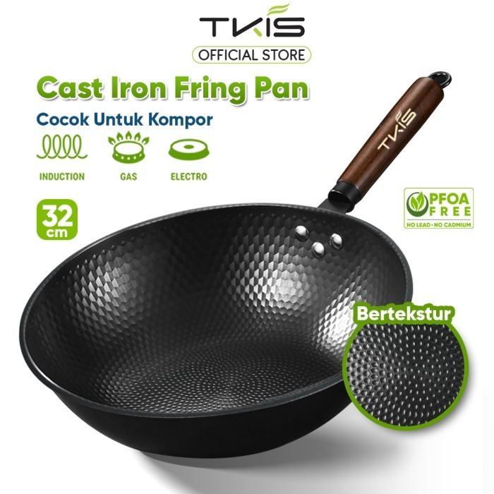 TERUJI TKIS WokPan Anti Lengket Honeycomb Panci Wajan Anti Lengket TK-850-A01