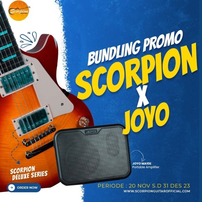 Ami Gitar Elektrik Scorpion Les Paul Lp 610 / Lp610 Cherry Burst Original