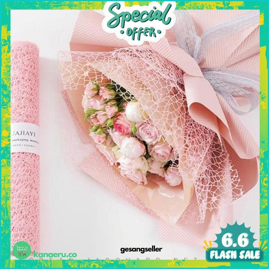 

Flower Mesh Jaring Spider Korea/ Paper Flower/Wrapping Paper/Kertas Bucket Bunga