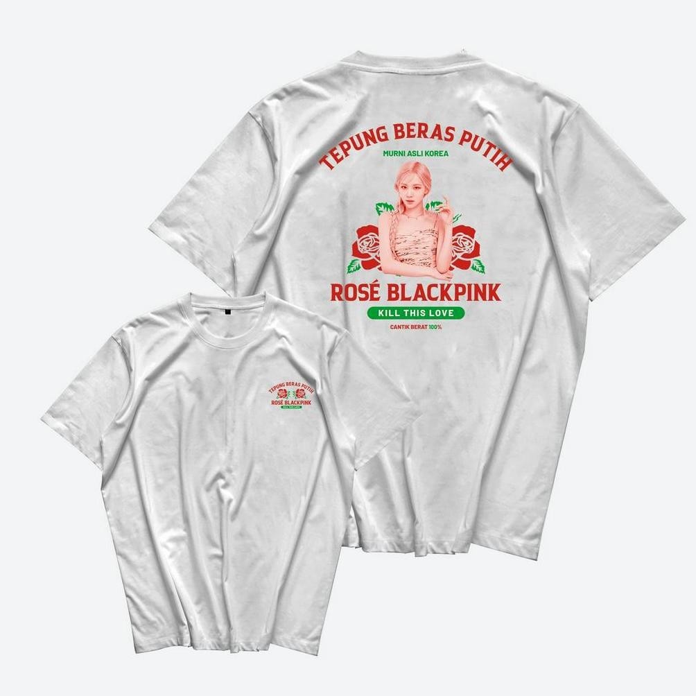 Limited Kaos Tepung Rose Brand Rose Blackpink Cotton 24S Premium