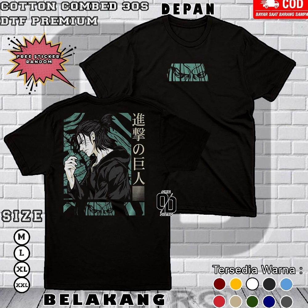 Terbaru Baju Kaos Eren Yeager Anime Attack On Titan Jaeger Aot Premium