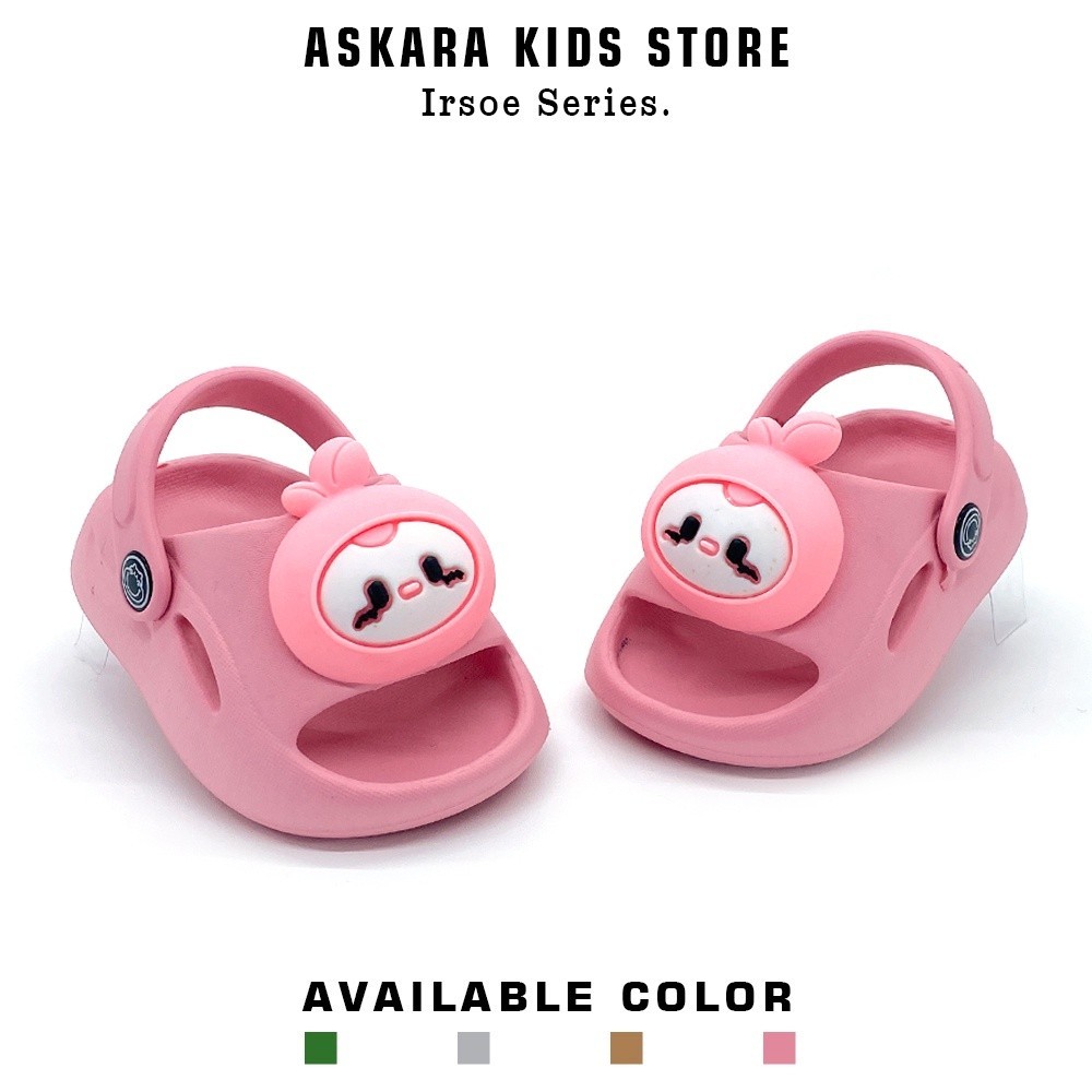 [Bahan halus dan Nyaman] Askara - Sandal Anak Perempuan Baim Karakter Model Lucu Irsoe 307