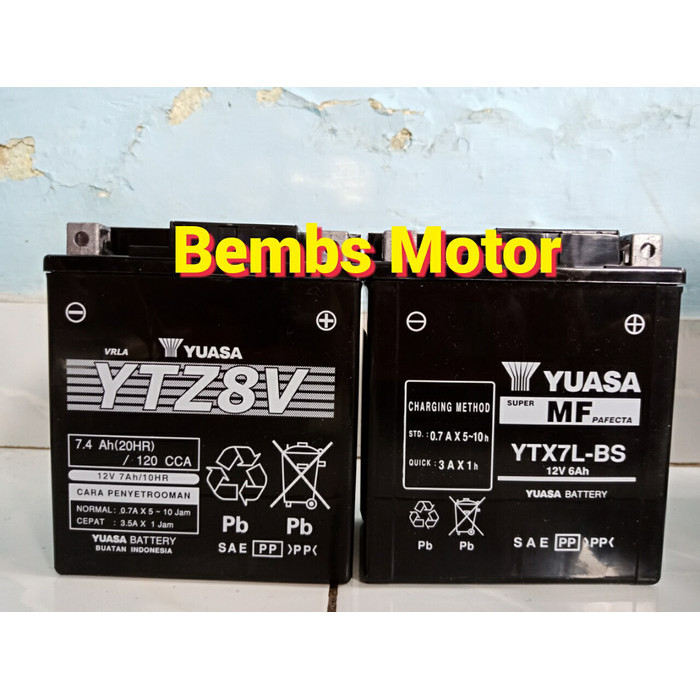Aki Kering Cbr250 Yuasa Ytz8V / Gs Gtz8V / Yuasa Ytx7L -Bembs Motor