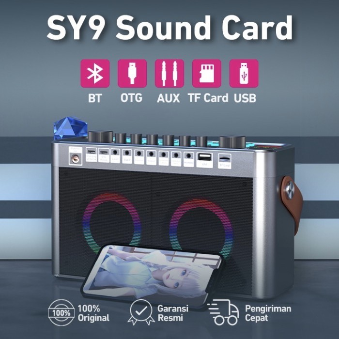 

Soundd Karaoke SY9 Portable Extra 2 Mic Wireless Suara Extra Bass