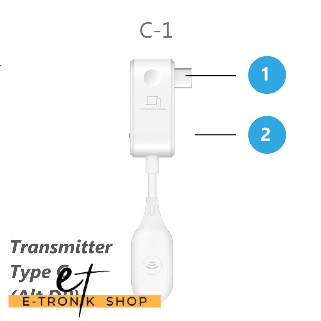 OWLTECH EZCast Compact Mate 2 HDMI Wireless Receiver and Transmitter Type C DP - C1R1