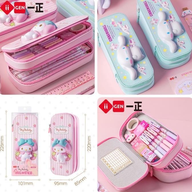 

Tempat Pensil Sanrio Squishy Cinnamoroll Kuromi Melody Kotak Pulpen