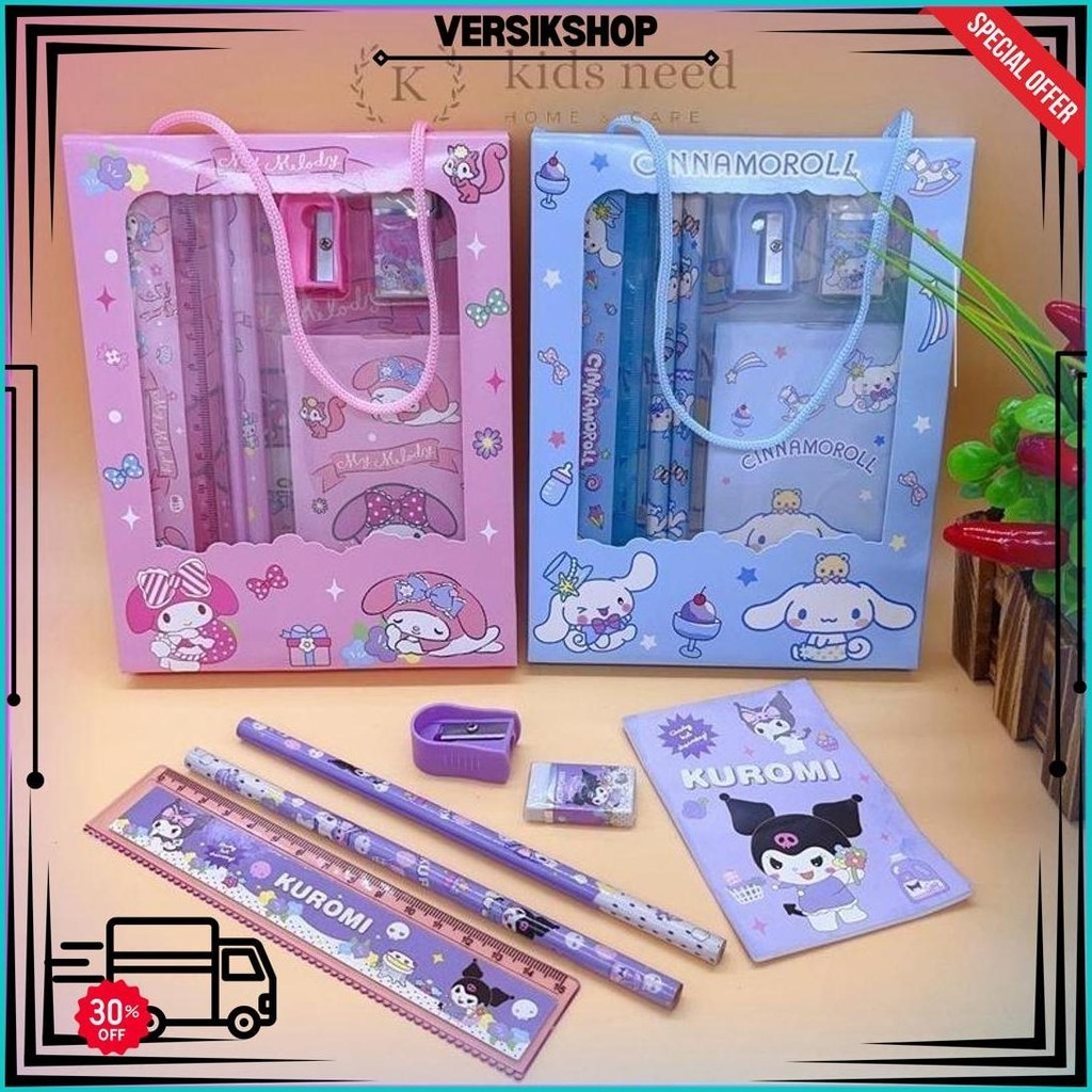 

Alat Tulis Set 6 In 1 Karakter Kuromi Murah Lucu / Kotak Pensil Anak Set Stationery Untuk Hadiah Anak Sekolah Sanrio Sale